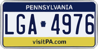 PA license plate LGA4976