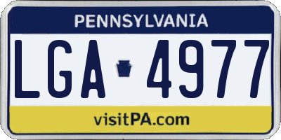 PA license plate LGA4977
