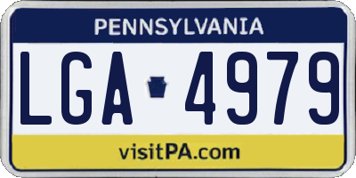 PA license plate LGA4979