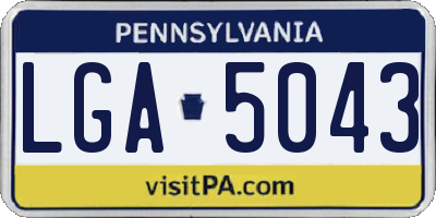 PA license plate LGA5043