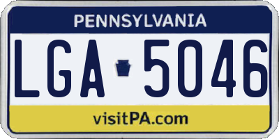 PA license plate LGA5046