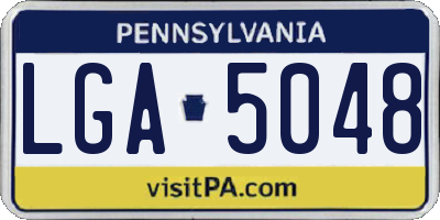PA license plate LGA5048