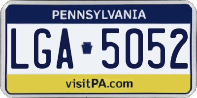 PA license plate LGA5052