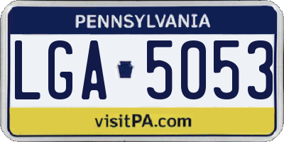 PA license plate LGA5053