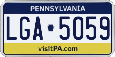 PA license plate LGA5059