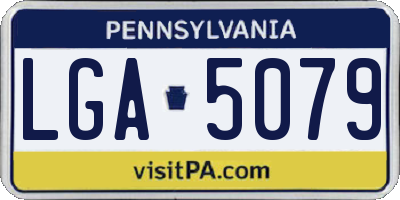PA license plate LGA5079