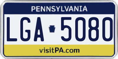 PA license plate LGA5080