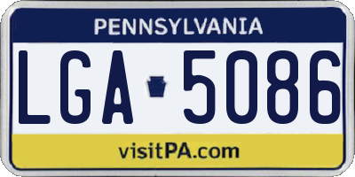PA license plate LGA5086