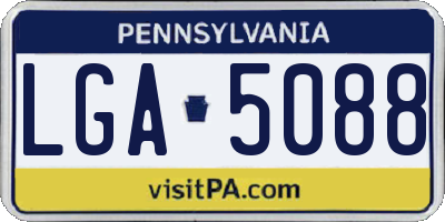 PA license plate LGA5088