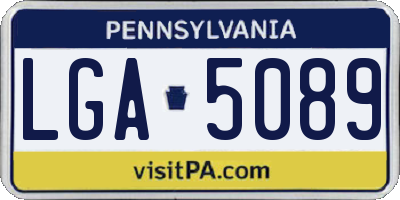 PA license plate LGA5089