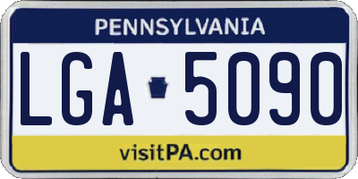 PA license plate LGA5090