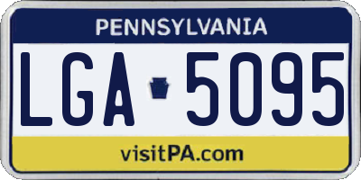 PA license plate LGA5095