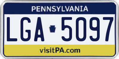 PA license plate LGA5097