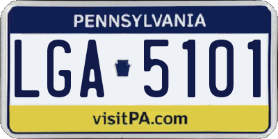 PA license plate LGA5101