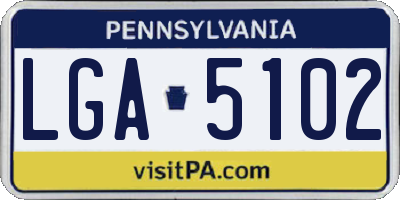 PA license plate LGA5102
