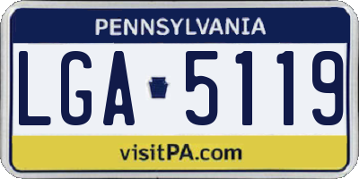 PA license plate LGA5119