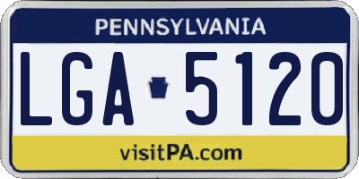 PA license plate LGA5120
