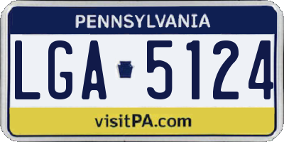 PA license plate LGA5124