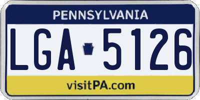 PA license plate LGA5126