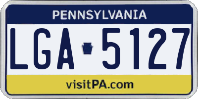 PA license plate LGA5127