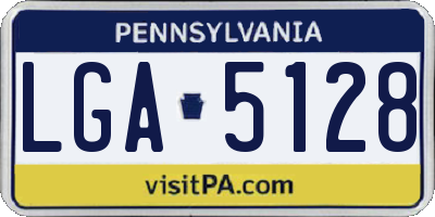 PA license plate LGA5128