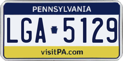 PA license plate LGA5129