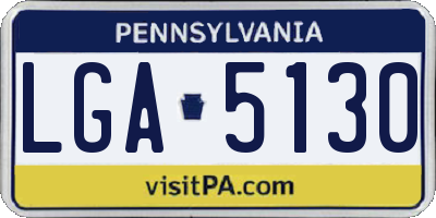 PA license plate LGA5130