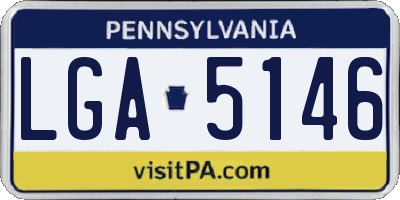 PA license plate LGA5146