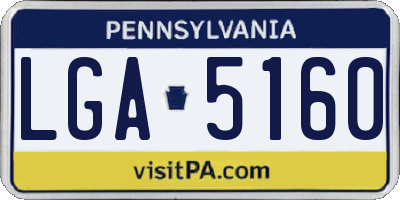 PA license plate LGA5160