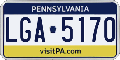 PA license plate LGA5170