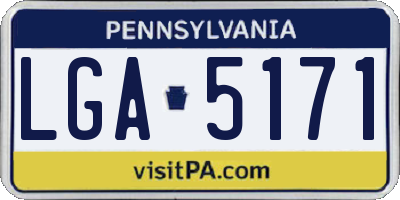 PA license plate LGA5171