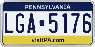 PA license plate LGA5176