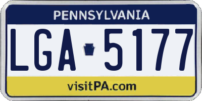 PA license plate LGA5177