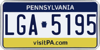 PA license plate LGA5195