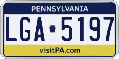 PA license plate LGA5197
