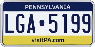 PA license plate LGA5199