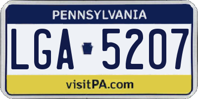 PA license plate LGA5207