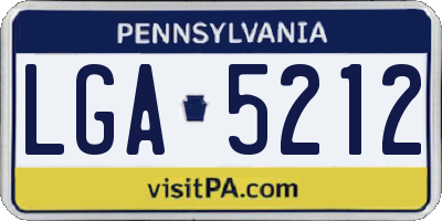 PA license plate LGA5212