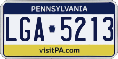 PA license plate LGA5213
