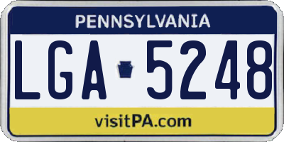 PA license plate LGA5248