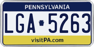 PA license plate LGA5263