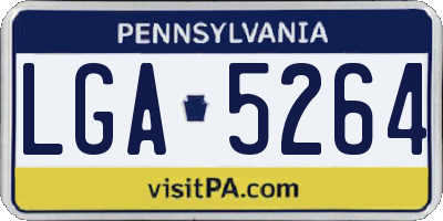 PA license plate LGA5264