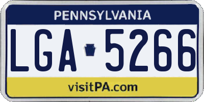 PA license plate LGA5266