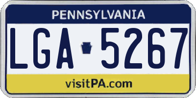 PA license plate LGA5267