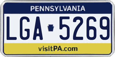 PA license plate LGA5269