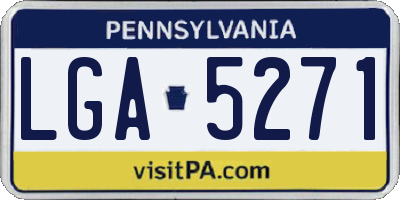 PA license plate LGA5271