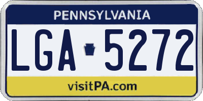 PA license plate LGA5272