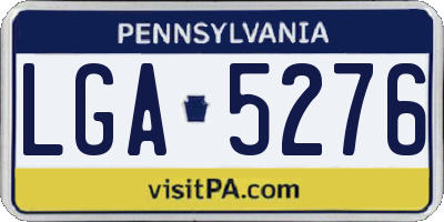 PA license plate LGA5276