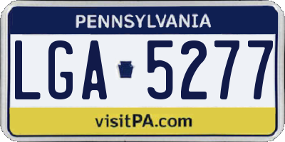 PA license plate LGA5277