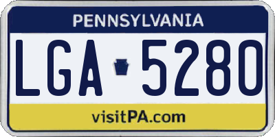 PA license plate LGA5280